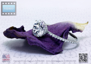 Olga round diamond engagement ring by Leon Mege.