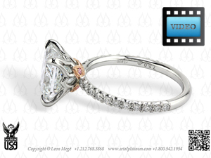 Solitaire engagement ring Lotus by Leon Mege