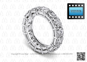 Wedding band with asscher cut diamonds by leon mege