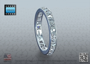 True Antique French cut diamonds in a channel set eternity band by Leon Mege.