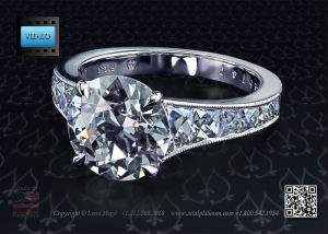 Mon Cheri round diamond engagement ring by Leon Megé.