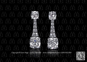 French cut drop earring by Leon Mege