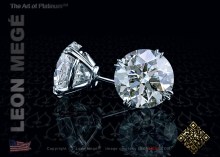 Round Diamond Stud Earrings by Leon Megé