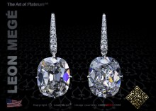 True Antique™ cushion cut earrings with delicate micro pave by Leon Megé