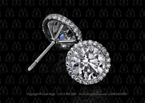 Diamond stud earrings for women by Leon Mege