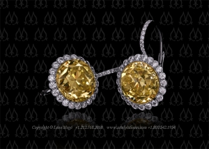Diamond halo earrings