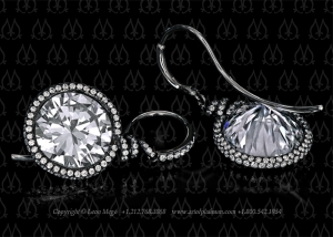 Custom made diamond earrings