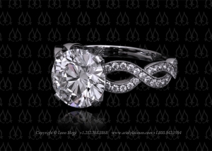 Engagement ring solitaire settings by Leon Mege