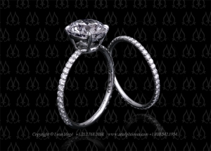 401 round diamond engagement ring by Leon Mege.