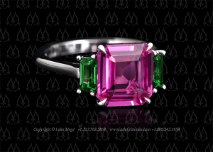 Pink sapphire ring by Leon Mege