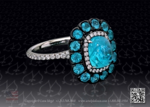 Spectrum Award winner Paraiba tourmaline ring by Leon Mege