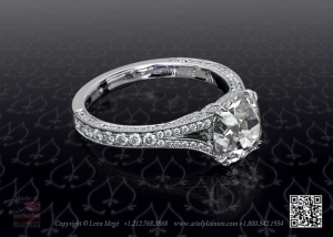 Split shank solitaire by Leon Mege