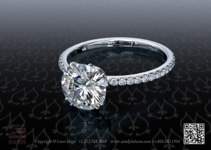 Solitaire engagement ring by Leon Mege