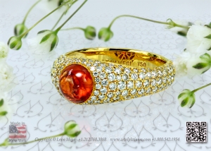 Sapphire gypsy ring by Leon Mege