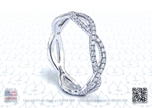 Helix wedding band by Leon Megé r4073