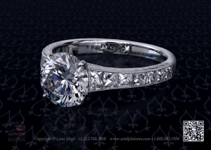Round diamond engagement ring by Leon Megé R4164