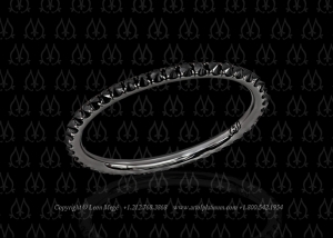 Black diamond wedding ring by Leon Megé R4194
