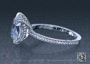 Cosmo Solitaire engagement ring by Leon Mege