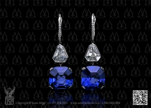 natural unheated burmese sapphire earrings by leon mege