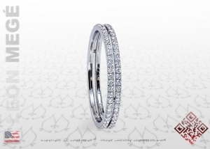 Double Strand Diamond Wedding Band by Leon Mege