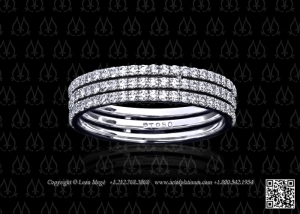 Tripple band wedding ring by Leon Mege