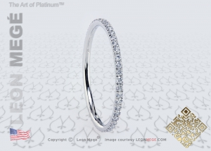 Diamond String Theory wedding band by Leon Megé