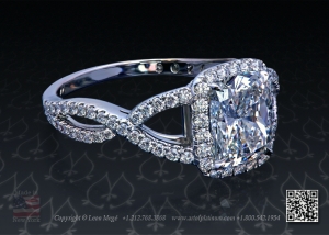 Halo Ring Pave by Leon Mege