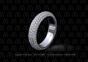 5 mm micro pave set band by leon mege