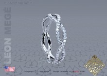 Helix micro pave wedding band with diamonds by Leon Mege