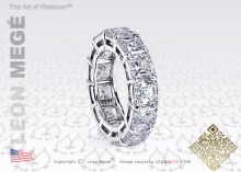 band ring, featuring 13.16 carat asscher diamond.