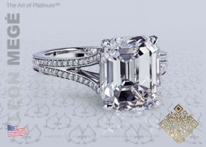 Krupp cut diamond solitaire engagement ring by Leon Megé