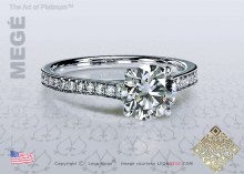 Solitaire Round Diamond Engagement Ring by Leon Megé
