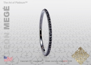 String Theory™ Black Diamond Pave Wedding Band by Leon Megé