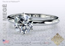 Tulip™ Round Diamond Solitaire Engagement Ring by Leon Megé