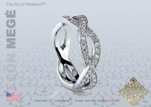 Helix™ Bright Cut Pave Wedding Band by Leon Megé
