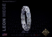Wedding Band with Elongated Cushion Diamonds by Leon Megé