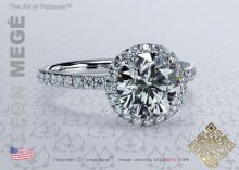 Round Diamond Halo Engagement by Leon Megé