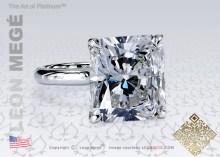 Radiant Cut Solitaire Engagement Ring by Leon Megé
