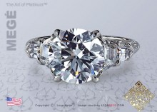 Five Stone Round Diamond Engagement Ring by Leon Megé