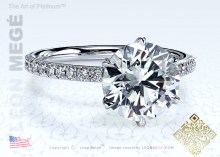 Solitaire ring, featuring 2.01 carat round diamond by Leon Mege.