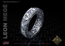 True Antique French Cut  Diamond Eternity Wedding Band with engraving