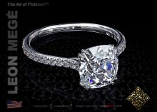 Solitaire ring, featuring 2.0 carat true antique™ cushion diamond by Leon Mege.