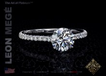 401™ solitaire ring, featuring 1.16 carat round diamond by Leon Megé.