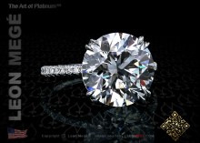Solitaire ring, featuring 5.04 carat round diamond by Leon Mege.
