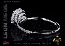 Solitaire ring, featuring 1.51 carat round diamond by Leon Mege.