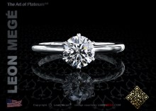 Tulip™ solitaire engagement ring with 1.00 carat round brilliant diamond by Leon Megé