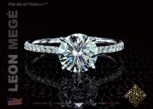 Solitaire engagement ring with 1.50 carat D/VS round diamond