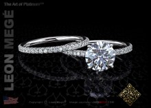 401™ Solitaire featuring a 1.40 carat round diamond with micro pave by Leon Megé