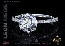 401™ Solitaire featuring a 1.75 carat round diamond with micro pave by Leon Megé