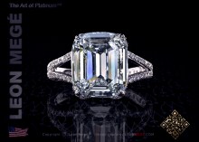 Gina™ custom cushion diamond engagement ring with split shank and micro pave by Leon Megé